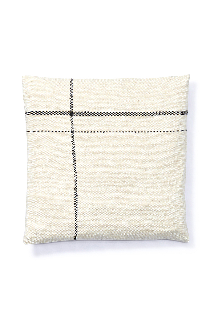 OFFWHITE CROSS STRIPED CUSHION COVER