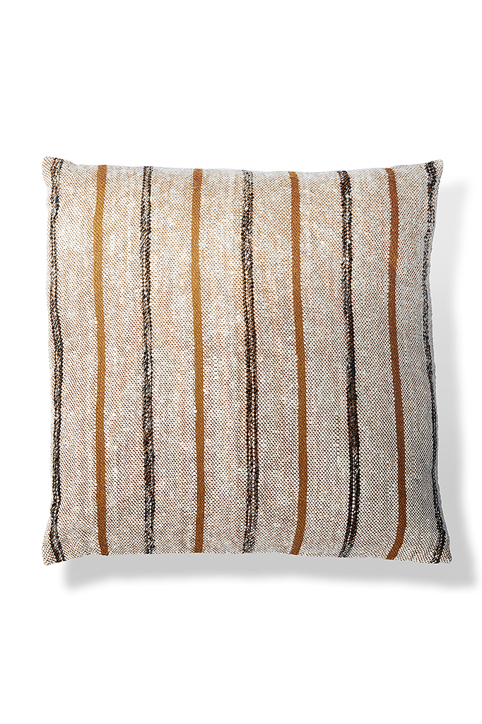 OVERSIZED TAN STRIPED FLOOR CUSHION