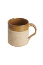 Half-glaze ceramic coffee cup (sand brown)