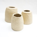 Paper Mache Cylinder Bowl in Natural finish