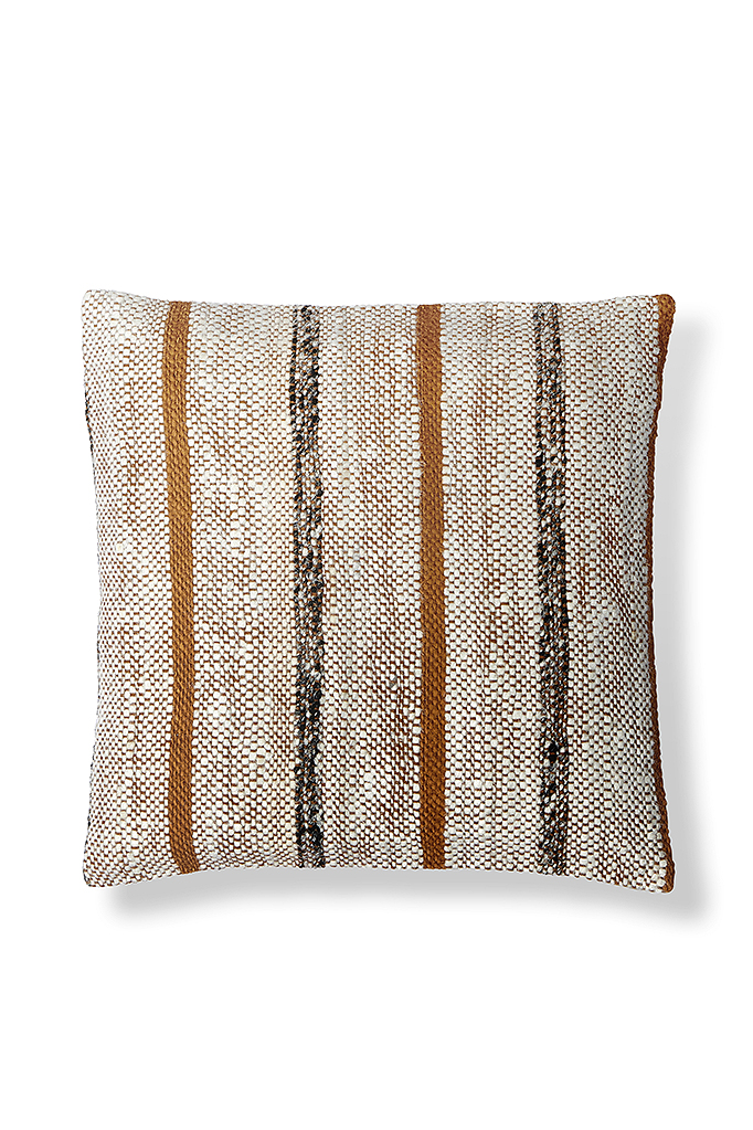 TAN STRIPED CUSHION COVER