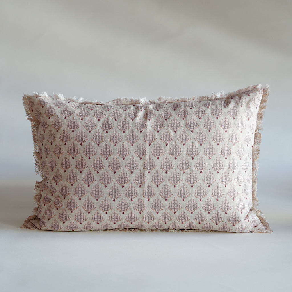 Linen Cushion Cover with Candleholders