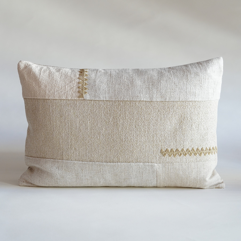 Natural Patch Rect Cushion Cover