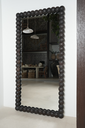 RECTANGLE WOODEN BALL FRAMED MIRROR