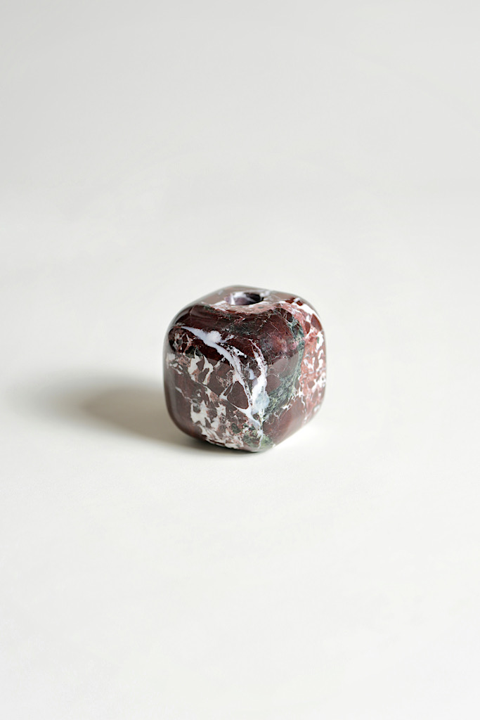ROSSO LEVANTO MARBLE SINGLE CANDLE HOLDER