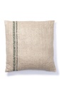 OVERSIZED BEIGE WITH GREEN STRIPE FLOOR CUSHION