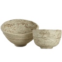 Paper Mache Vintage bowl- assorted shapes and sizes- set of 2