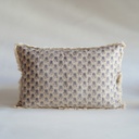 Linen Blue Flower Cushion Cover