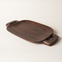 WOODEN RECTANGULAR TRAY WITH SIDE HANDLES