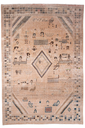 PERSIAN KURDISH NOMADIC RUG 80YRS OLD WOOL ON COTTON (MAD-VIN-245)